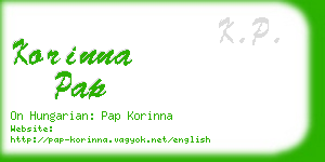 korinna pap business card